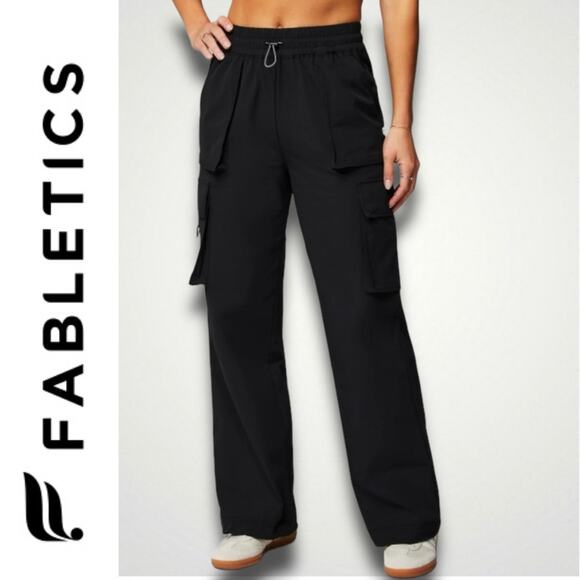 FABLETICS NWT HEIGHTS CARGO UTILITY PANT WATER RESISTANT BLACK LARGE - Picture 4 of 6